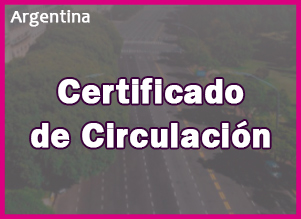 Certificado de circulación