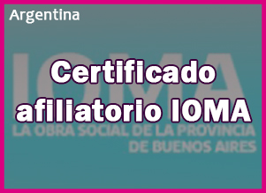 Certificado afiliatorio IOMA
